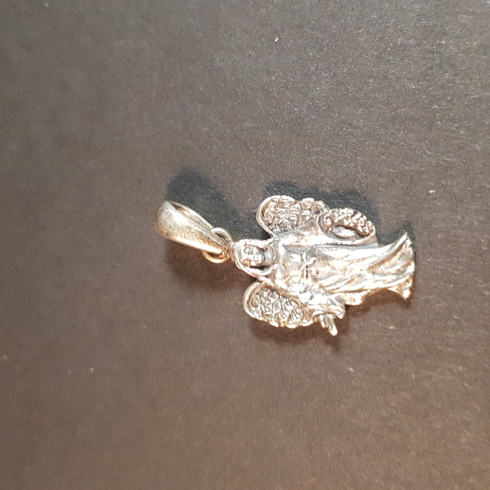 Sterling silver angel pendant